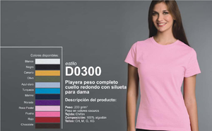 PLAYERAS YAZBEK, m& O DE COLOR